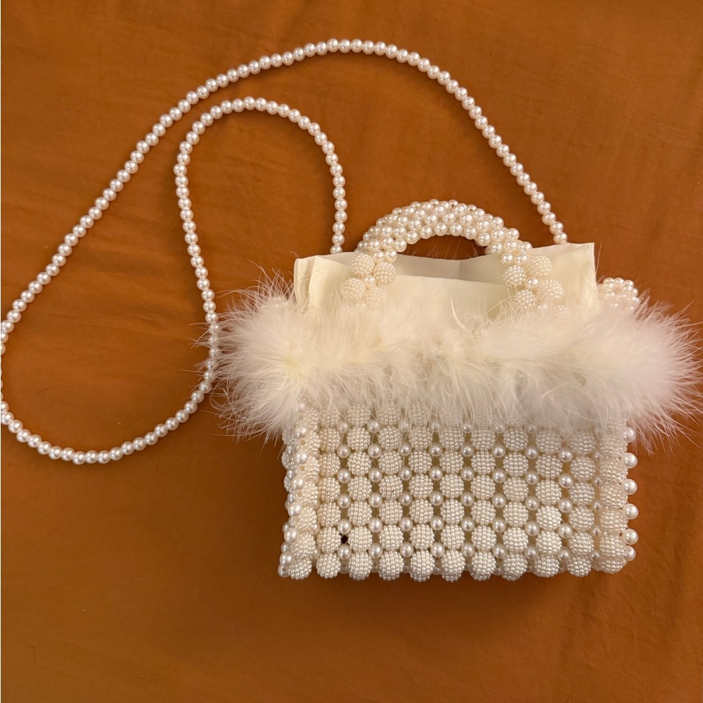 Show Me Your MuMu Pearl and Feather Mini Bag